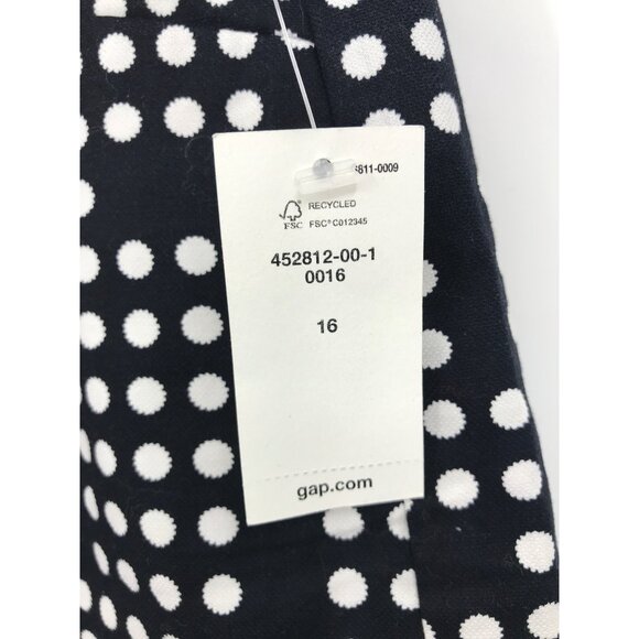 Gap Cotton Stretch Chino Short Black Dot Size 16 NEW - Picture 4 of 6